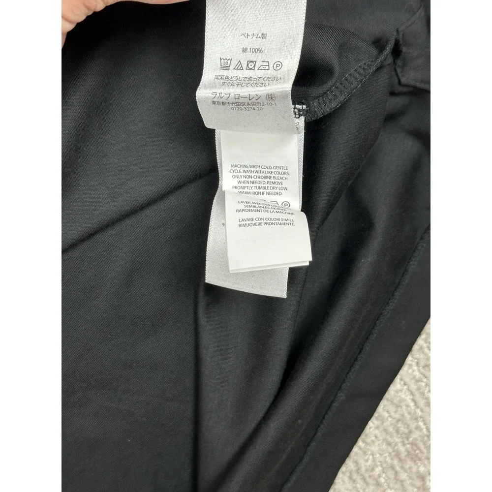 Polo Ralph Lauren Mens XLT Long Sleeve Polo Shirt Black Flesh Pony Cotton NWT
